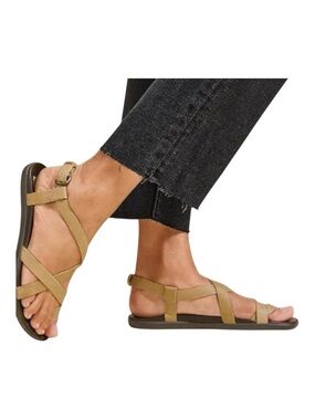 OluKai Upena Strappy Sandals Tan & Brown Size 9